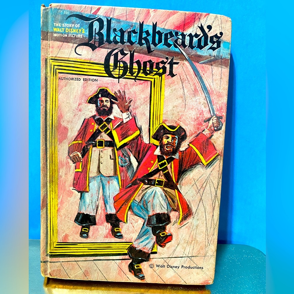 WALT DISNEY’S VTG 1968 BLACKBEARD’S GHOST HARDCOVER BOOK WHITMAN 129 pages